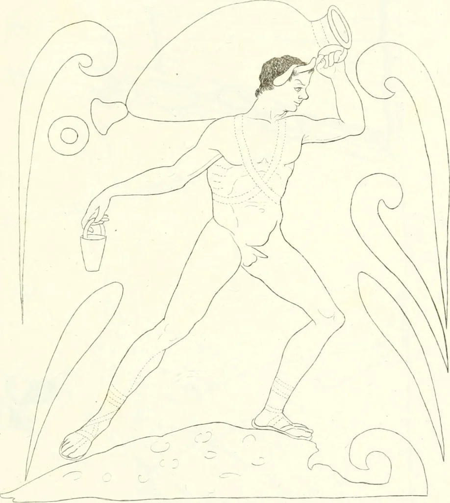 An illustration from Pitture di vasi fittili, esibite dal cav. F. Inghirami per servire di studio alla mitologia ed all storia degli antichi popoli, 1838, leaf 232