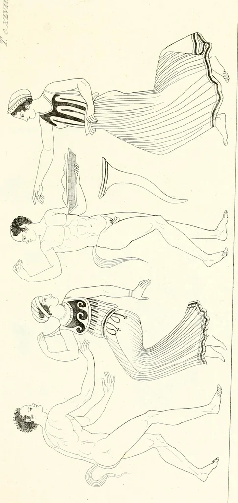 An illustration from Pitture di vasi fittili, esibite dal cav. F. Inghirami per servire di studio alla mitologia ed all storia degli antichi popoli, 1838, leaf 236
