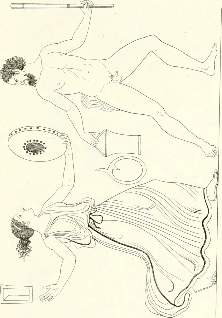 An illustration from Pitture di vasi fittili, esibite dal cav. F. Inghirami per servire di studio alla mitologia ed all storia degli antichi popoli, 1838, leaf 238