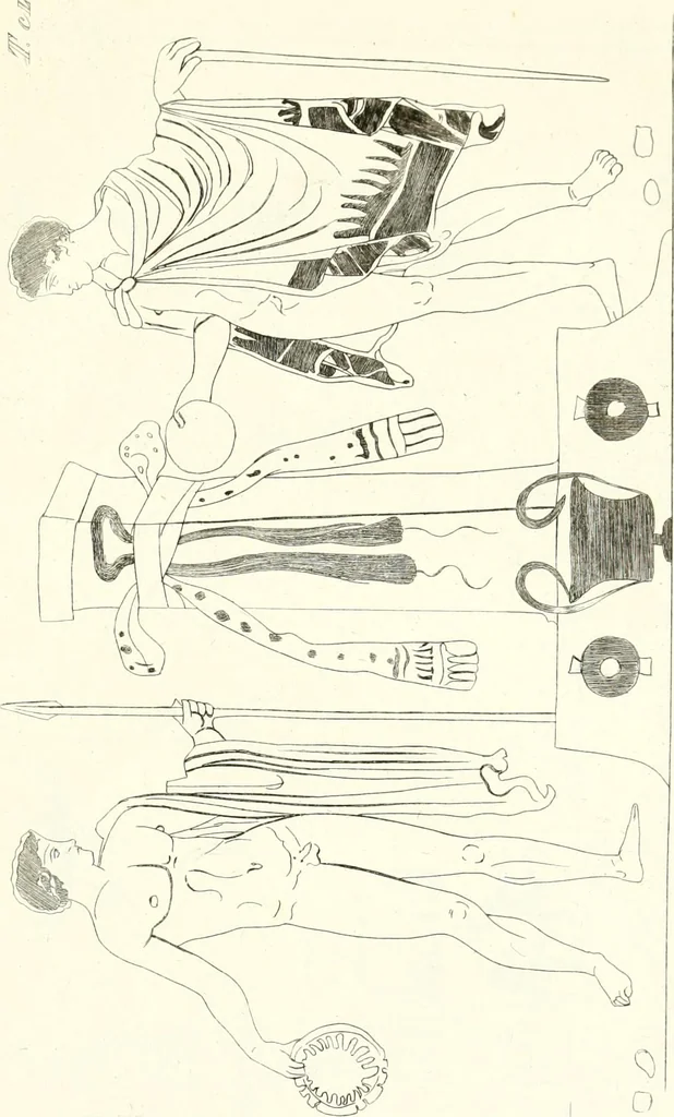 An illustration from Pitture di vasi fittili, esibite dal cav. F. Inghirami per servire di studio alla mitologia ed all storia degli antichi popoli, 1838, leaf 252