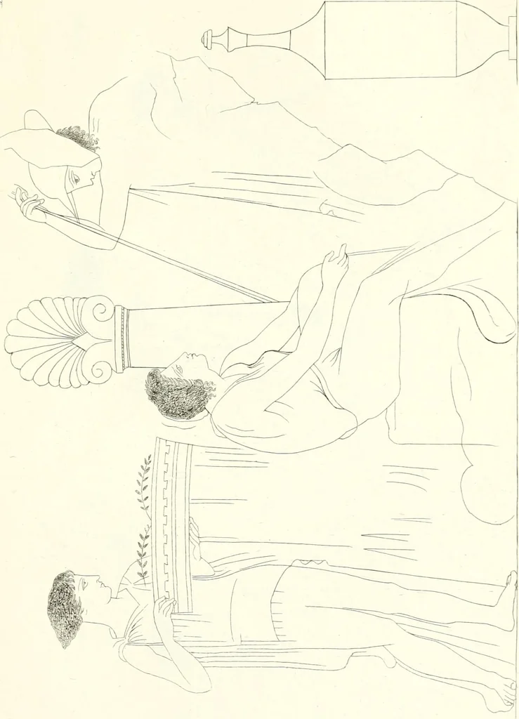 An illustration from Pitture di vasi fittili, esibite dal cav. F. Inghirami per servire di studio alla mitologia ed all storia degli antichi popoli, 1838, leaf 256