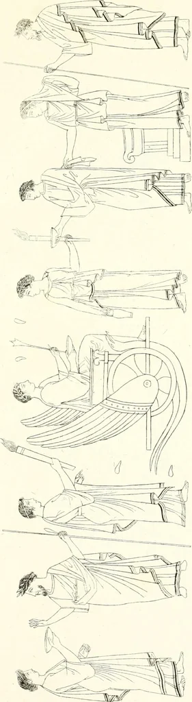 An illustration from Pitture di vasi fittili, esibite dal cav. F. Inghirami per servire di studio alla mitologia ed all storia degli antichi popoli, 1838, leaf 266