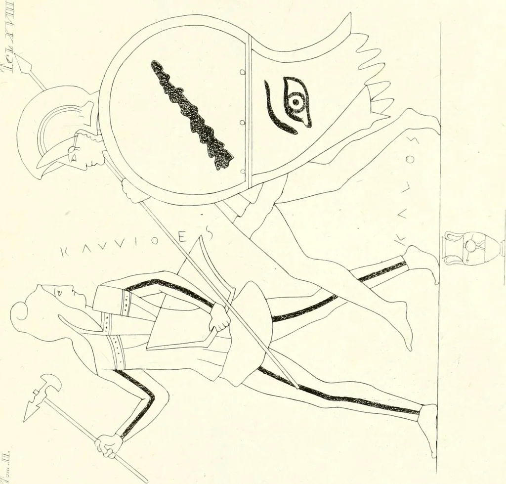 An illustration from Pitture di vasi fittili, esibite dal cav. F. Inghirami per servire di studio alla mitologia ed all storia degli antichi popoli, 1838, leaf 274