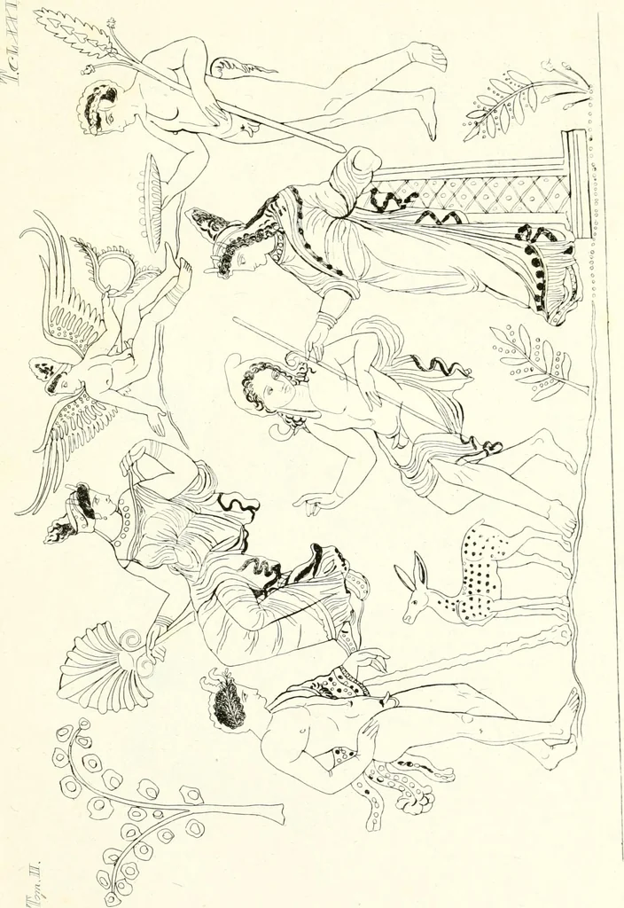 An illustration from Pitture di vasi fittili, esibite dal cav. F. Inghirami per servire di studio alla mitologia ed all storia degli antichi popoli, 1838, leaf 280