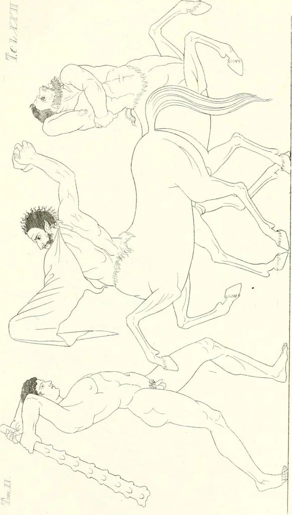 An illustration from Pitture di vasi fittili, esibite dal cav. F. Inghirami per servire di studio alla mitologia ed all storia degli antichi popoli, 1838, leaf 282