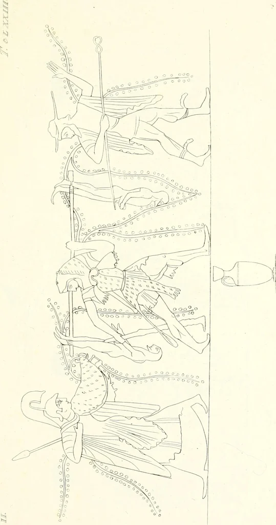 An illustration from Pitture di vasi fittili, esibite dal cav. F. Inghirami per servire di studio alla mitologia ed all storia degli antichi popoli, 1838, leaf 284