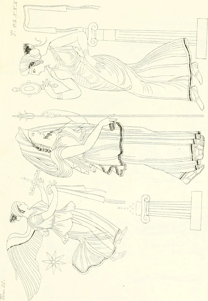 An illustration from Pitture di vasi fittili, esibite dal cav. F. Inghirami per servire di studio alla mitologia ed all storia degli antichi popoli, 1838, leaf 298