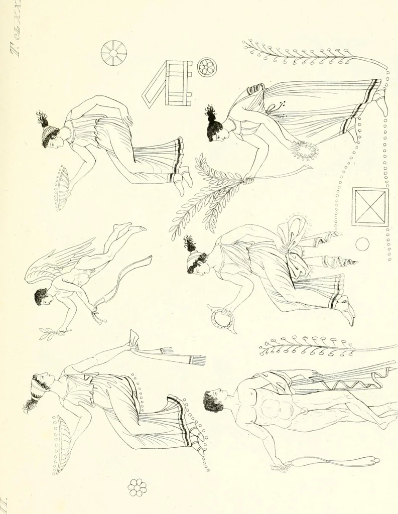 An illustration from Pitture di vasi fittili, esibite dal cav. F. Inghirami per servire di studio alla mitologia ed all storia degli antichi popoli, 1838, leaf 300