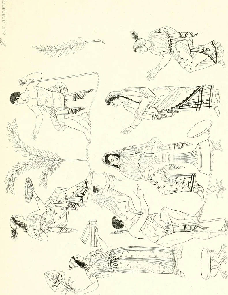 An illustration from Pitture di vasi fittili, esibite dal cav. F. Inghirami per servire di studio alla mitologia ed all storia degli antichi popoli, 1838, leaf 302