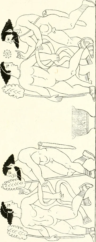An illustration from Pitture di vasi fittili, esibite dal cav. F. Inghirami per servire di studio alla mitologia ed all storia degli antichi popoli, 1838, leaf 308
