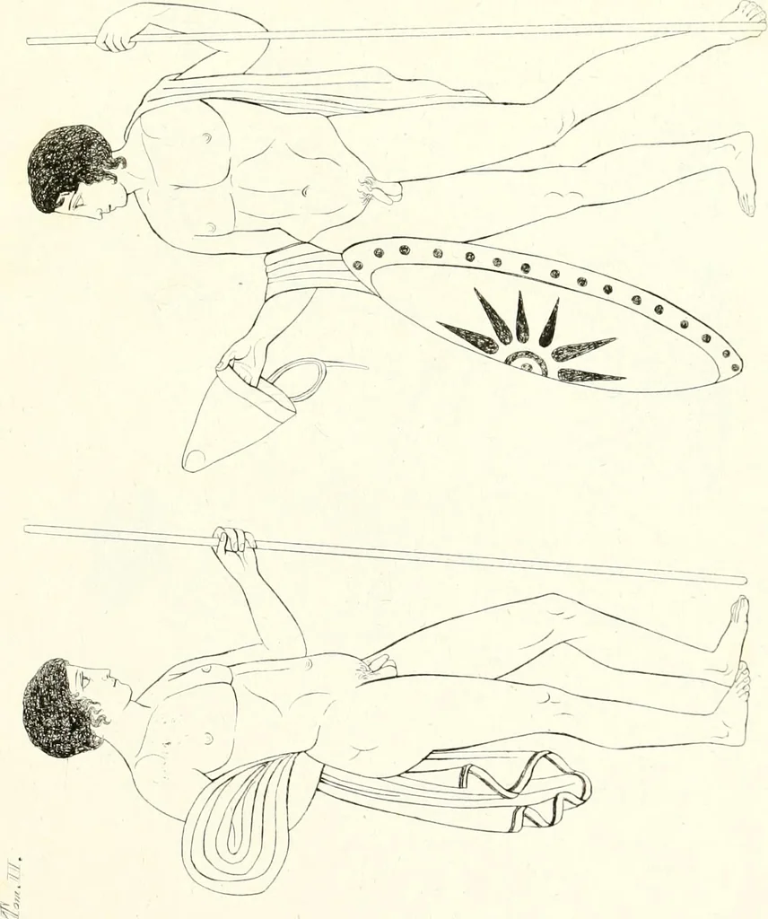 An illustration from Pitture di vasi fittili, esibite dal cav. F. Inghirami per servire di studio alla mitologia ed all storia degli antichi popoli, 1838, leaf 318