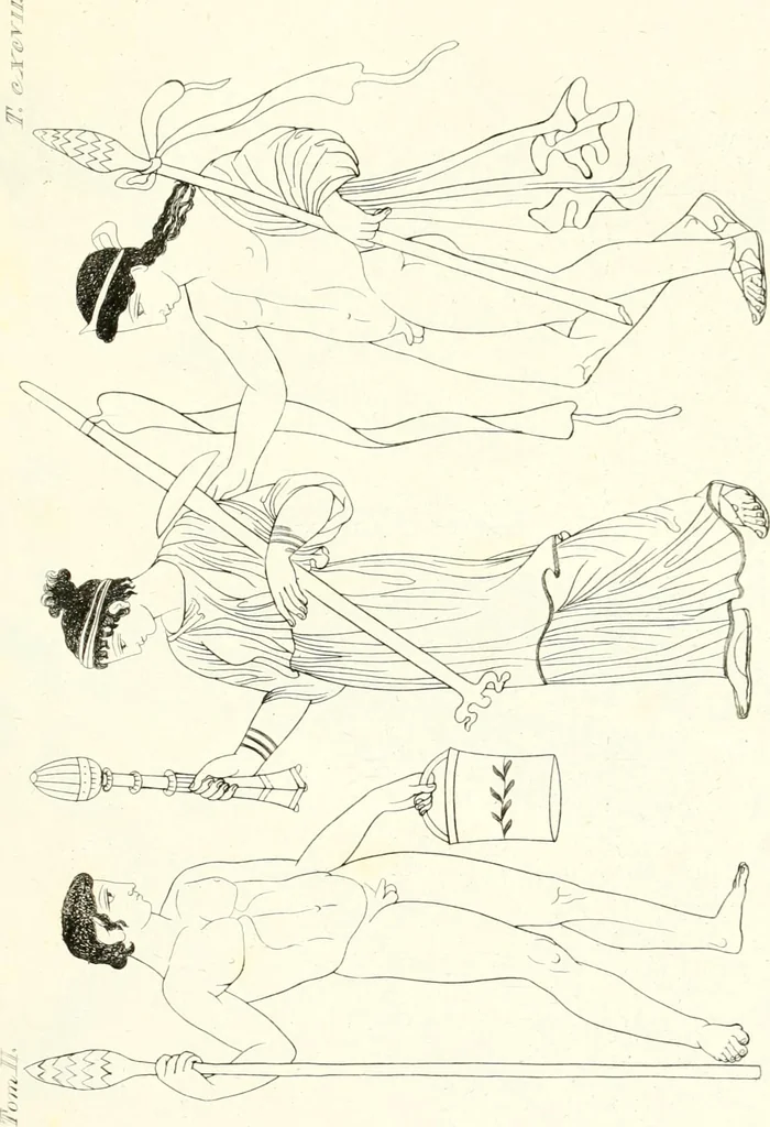An illustration from Pitture di vasi fittili, esibite dal cav. F. Inghirami per servire di studio alla mitologia ed all storia degli antichi popoli, 1838, leaf 332