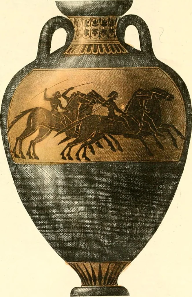 An illustration from Pitture di vasi fittili, esibite dal cav. F. Inghirami per servire di studio alla mitologia ed alla storia degli antichi popoli, 1838, leaf 170