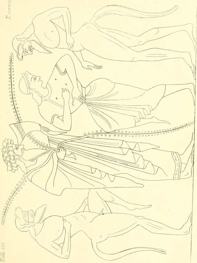 An illustration from Pitture di vasi fittili, esibite dal cav. F. Inghirami per servire di studio alla mitologia ed alla storia degli antichi popoli, 1838, leaf 180