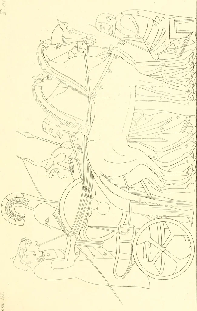 An illustration from Pitture di vasi fittili, esibite dal cav. F. Inghirami per servire di studio alla mitologia ed alla storia degli antichi popoli, 1838, leaf 182