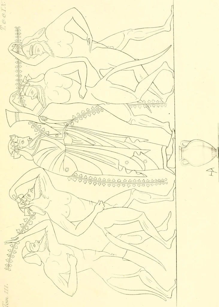 An illustration from Pitture di vasi fittili, esibite dal cav. F. Inghirami per servire di studio alla mitologia ed alla storia degli antichi popoli, 1838, leaf 184