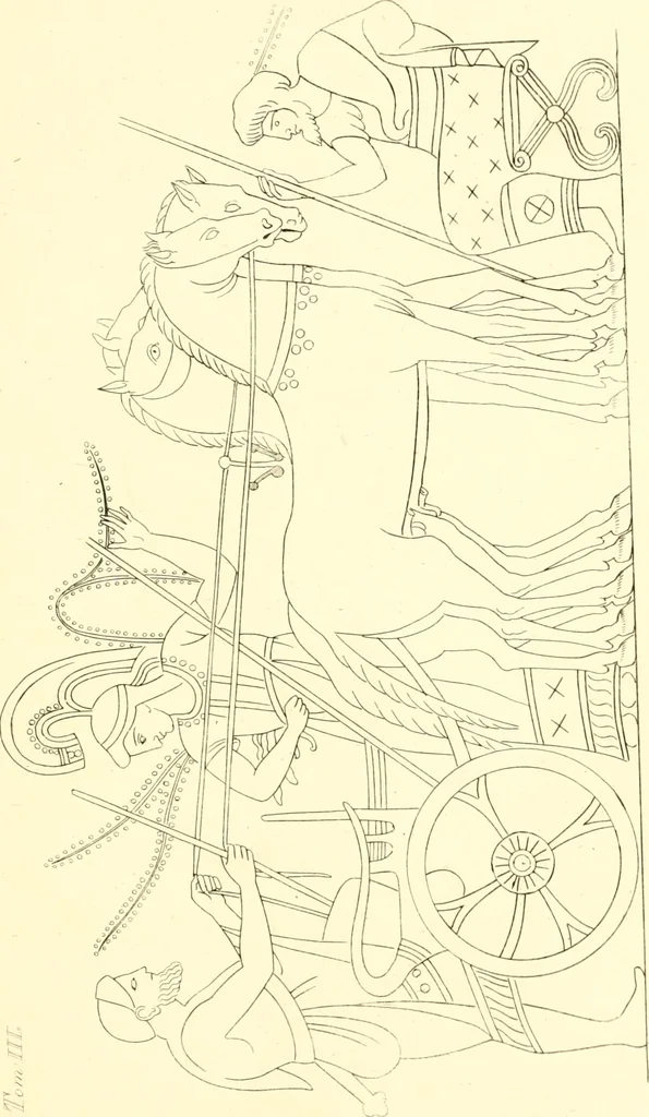 An illustration from Pitture di vasi fittili, esibite dal cav. F. Inghirami per servire di studio alla mitologia ed alla storia degli antichi popoli, 1838, leaf 186