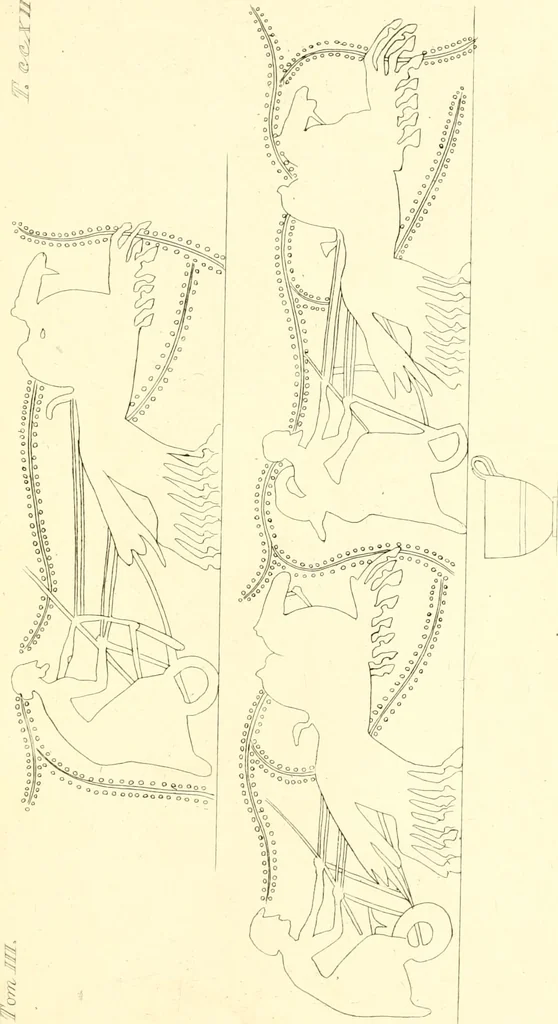 An illustration from Pitture di vasi fittili, esibite dal cav. F. Inghirami per servire di studio alla mitologia ed alla storia degli antichi popoli, 1838, leaf 190