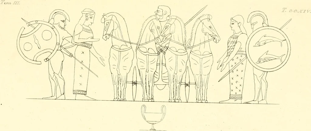 An illustration from Pitture di vasi fittili, esibite dal cav. F. Inghirami per servire di studio alla mitologia ed alla storia degli antichi popoli, 1838, leaf 194