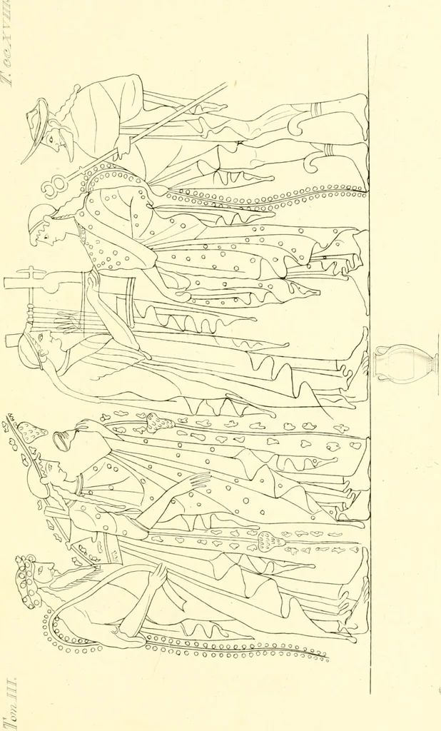 An illustration from Pitture di vasi fittili, esibite dal cav. F. Inghirami per servire di studio alla mitologia ed alla storia degli antichi popoli, 1838, leaf 202