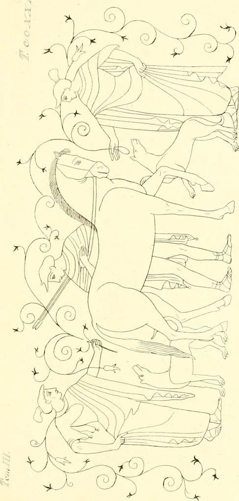 An illustration from Pitture di vasi fittili, esibite dal cav. F. Inghirami per servire di studio alla mitologia ed alla storia degli antichi popoli, 1838, leaf 208