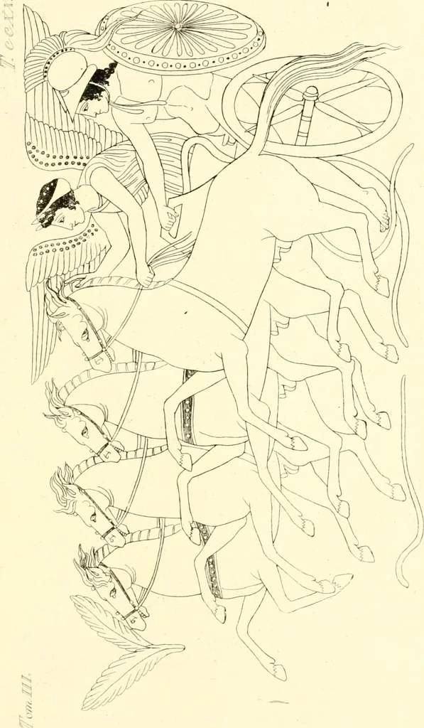 An illustration from Pitture di vasi fittili, esibite dal cav. F. Inghirami per servire di studio alla mitologia ed alla storia degli antichi popoli, 1838, leaf 212