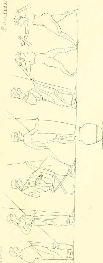 An illustration from Pitture di vasi fittili, esibite dal cav. F. Inghirami per servire di studio alla mitologia ed alla storia degli antichi popoli, 1838, leaf 228