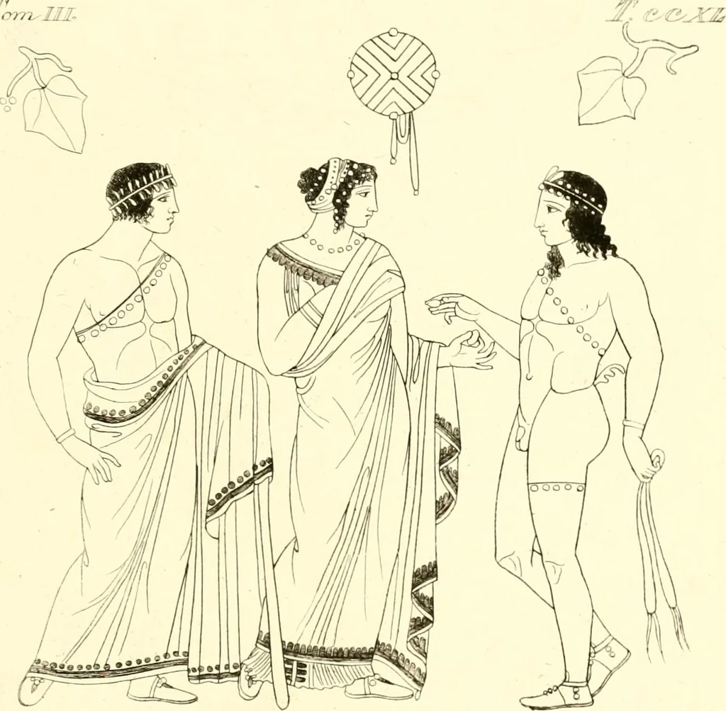 An illustration from Pitture di vasi fittili, esibite dal cav. F. Inghirami per servire di studio alla mitologia ed alla storia degli antichi popoli, 1838, leaf 244