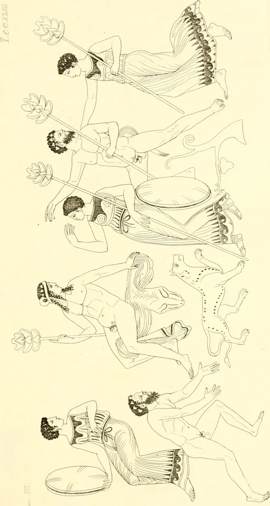 An illustration from Pitture di vasi fittili, esibite dal cav. F. Inghirami per servire di studio alla mitologia ed alla storia degli antichi popoli, 1838, leaf 250
