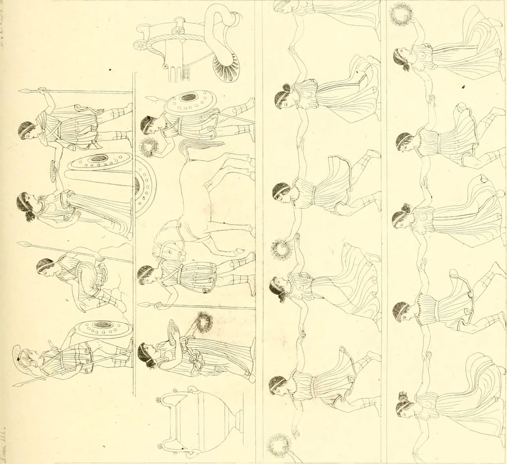 An illustration from Pitture di vasi fittili, esibite dal cav. F. Inghirami per servire di studio alla mitologia ed alla storia degli antichi popoli, 1838, leaf 254