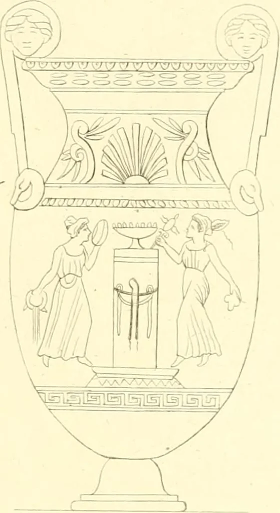 An illustration from Pitture di vasi fittili, esibite dal cav. F. Inghirami per servire di studio alla mitologia ed alla storia degli antichi popoli, 1838, leaf 258