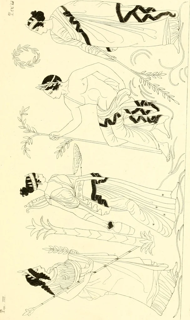An illustration from Pitture di vasi fittili, esibite dal cav. F. Inghirami per servire di studio alla mitologia ed alla storia degli antichi popoli, 1838, leaf 274