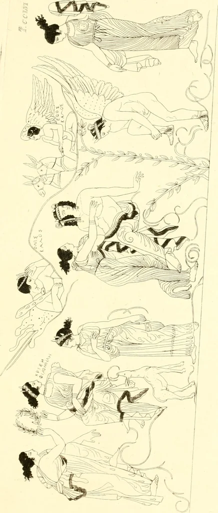 An illustration from Pitture di vasi fittili, esibite dal cav. F. Inghirami per servire di studio alla mitologia ed alla storia degli antichi popoli, 1838, leaf 276