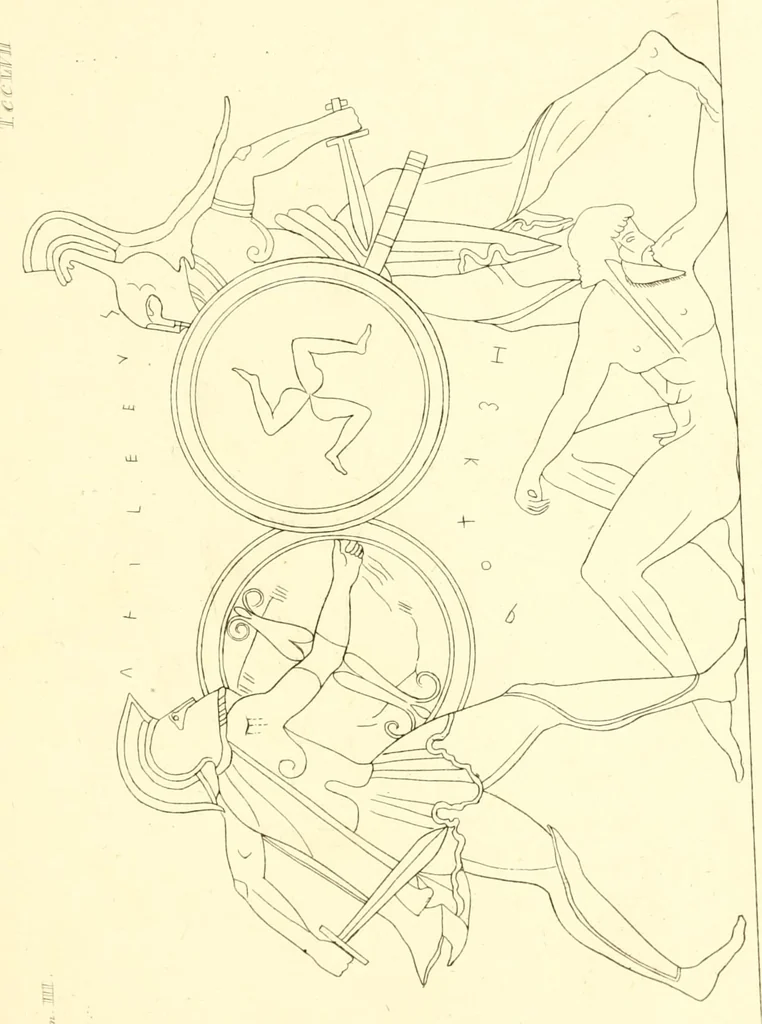 An illustration from Pitture di vasi fittili, esibite dal cav. F. Inghirami per servire di studio alla mitologia ed alla storia degli antichi popoli, 1838, leaf 278