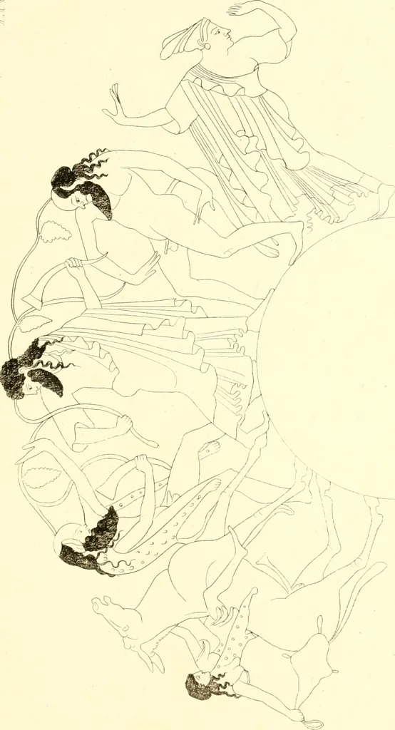 An illustration from Pitture di vasi fittili, esibite dal cav. F. Inghirami per servire di studio alla mitologia ed alla storia degli antichi popoli, 1838, leaf 284