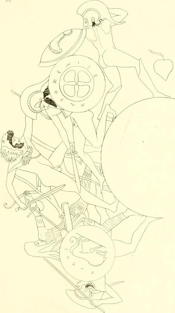 An illustration from Pitture di vasi fittili, esibite dal cav. F. Inghirami per servire di studio alla mitologia ed alla storia degli antichi popoli, 1838, leaf 286