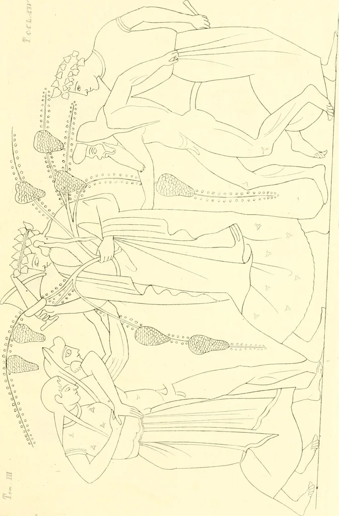 An illustration from Pitture di vasi fittili, esibite dal cav. F. Inghirami per servire di studio alla mitologia ed alla storia degli antichi popoli, 1838, leaf 292
