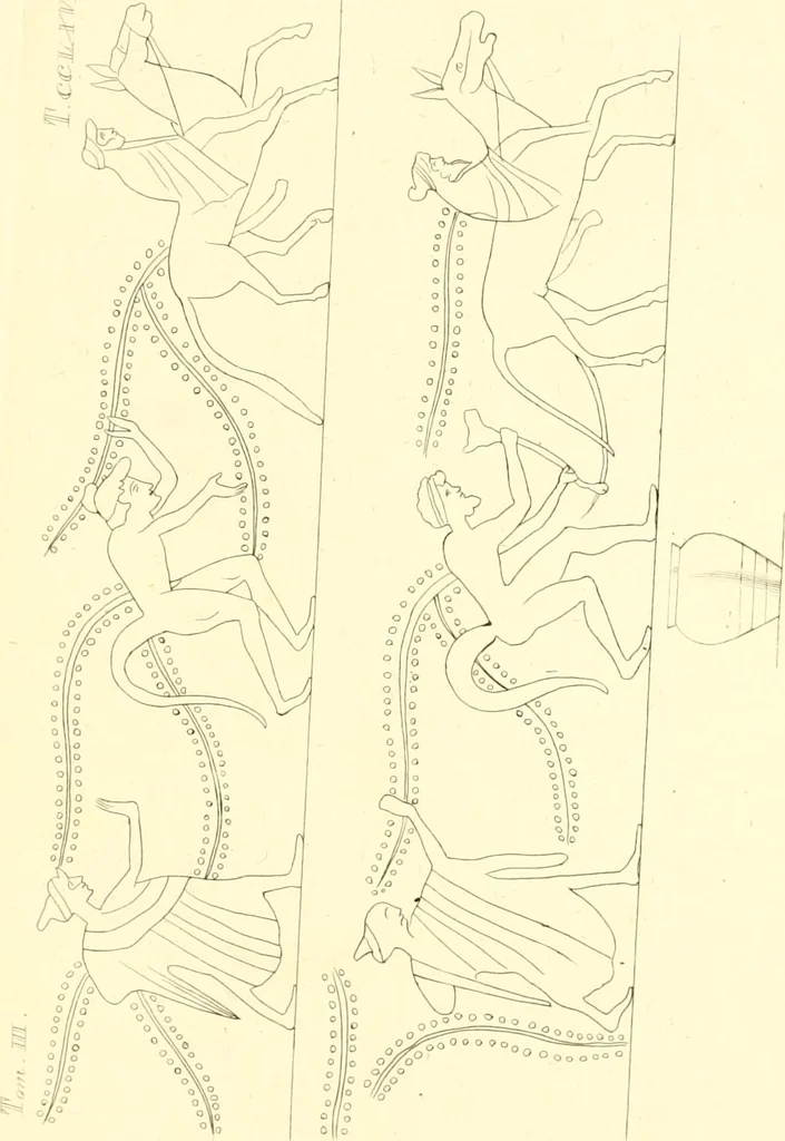 An illustration from Pitture di vasi fittili, esibite dal cav. F. Inghirami per servire di studio alla mitologia ed alla storia degli antichi popoli, 1838, leaf 296