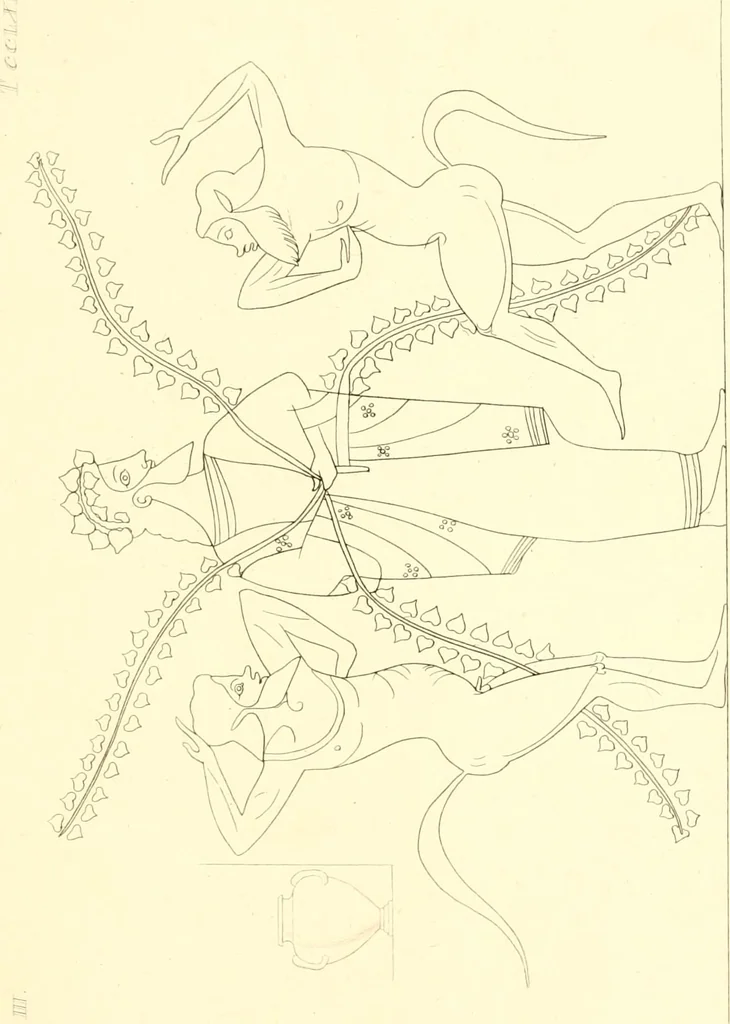 An illustration from Pitture di vasi fittili, esibite dal cav. F. Inghirami per servire di studio alla mitologia ed alla storia degli antichi popoli, 1838, leaf 302