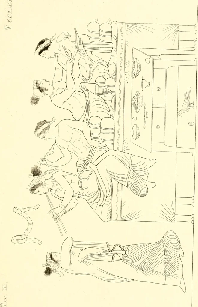 An illustration from Pitture di vasi fittili, esibite dal cav. F. Inghirami per servire di studio alla mitologia ed alla storia degli antichi popoli, 1838, leaf 310