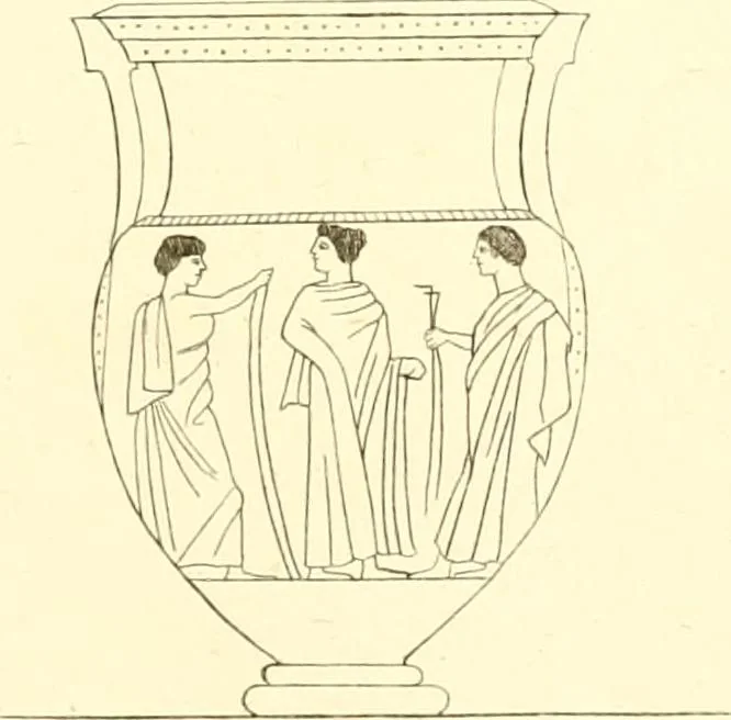 An illustration from Pitture di vasi fittili, esibite dal cav. F. Inghirami per servire di studio alla mitologia ed alla storia degli antichi popoli, 1838, leaf 314