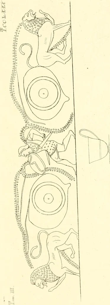 An illustration from Pitture di vasi fittili, esibite dal cav. F. Inghirami per servire di studio alla mitologia ed alla storia degli antichi popoli, 1838, leaf 324