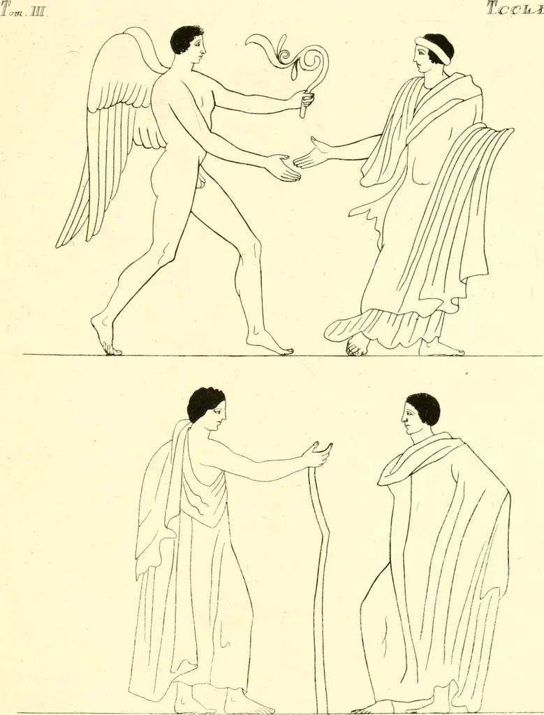 An illustration from Pitture di vasi fittili, esibite dal cav. F. Inghirami per servire di studio alla mitologia ed alla storia degli antichi popoli, 1838, leaf 326