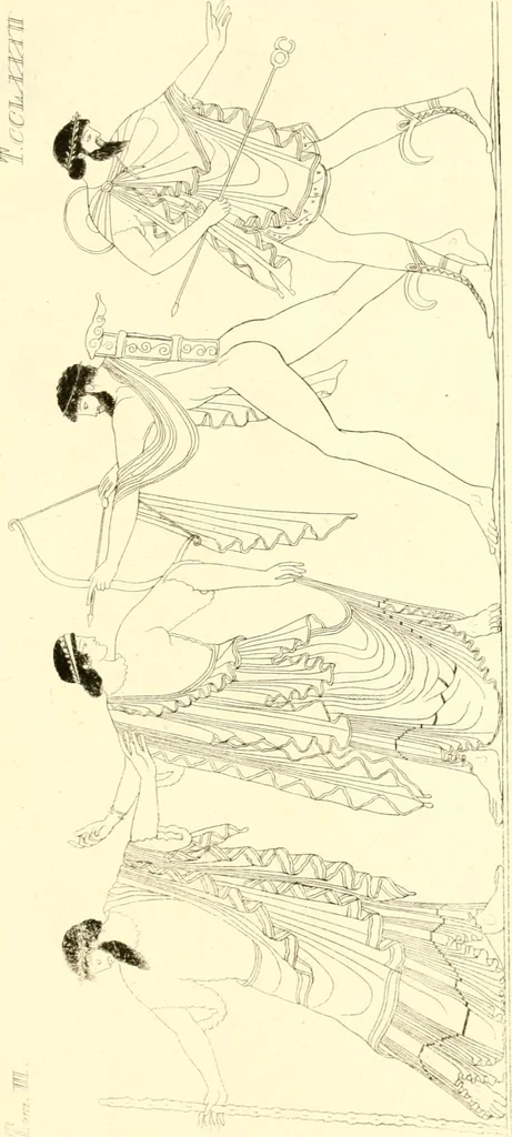 An illustration from Pitture di vasi fittili, esibite dal cav. F. Inghirami per servire di studio alla mitologia ed alla storia degli antichi popoli, 1838, leaf 328