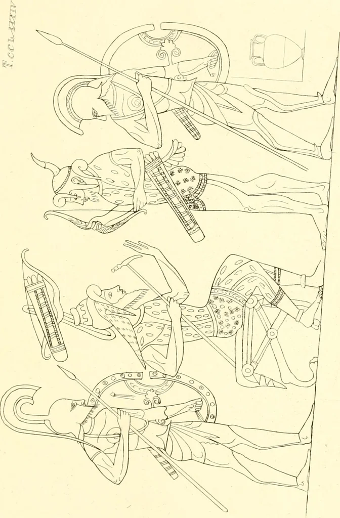 An illustration from Pitture di vasi fittili, esibite dal cav. F. Inghirami per servire di studio alla mitologia ed alla storia degli antichi popoli, 1838, leaf 332