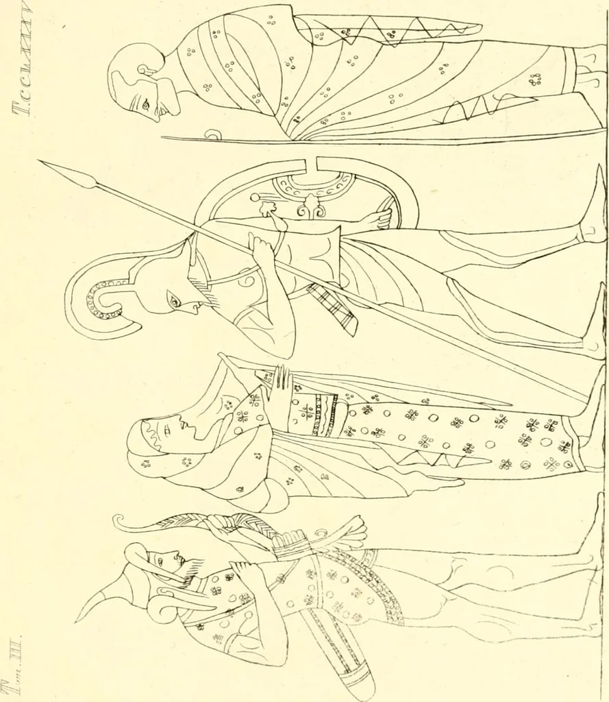An illustration from Pitture di vasi fittili, esibite dal cav. F. Inghirami per servire di studio alla mitologia ed alla storia degli antichi popoli, 1838, leaf 334