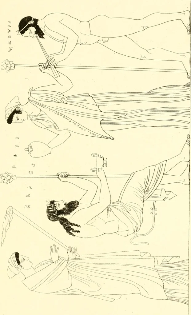 An illustration from Pitture di vasi fittili, esibite dal cav. F. Inghirami per servire di studio alla mitologia ed alla storia degli antichi popoli, 1838, leaf 336
