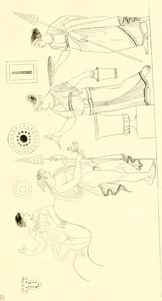 An illustration from Pitture di vasi fittili, esibite dal cav. F. Inghirami per servire di studio alla mitologia ed alla storia degli antichi popoli, 1838, leaf 346