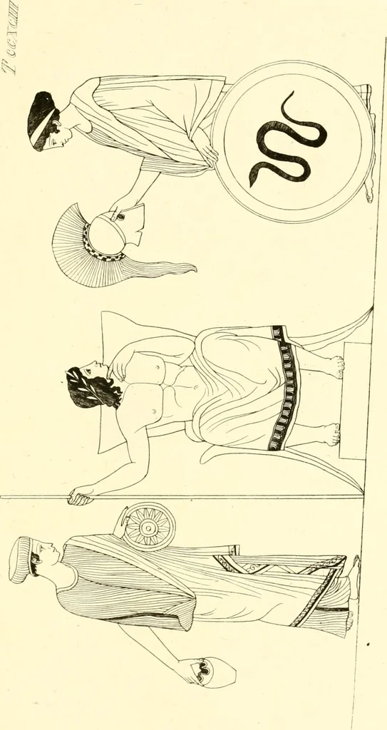 An illustration from Pitture di vasi fittili, esibite dal cav. F. Inghirami per servire di studio alla mitologia ed alla storia degli antichi popoli, 1838, leaf 350