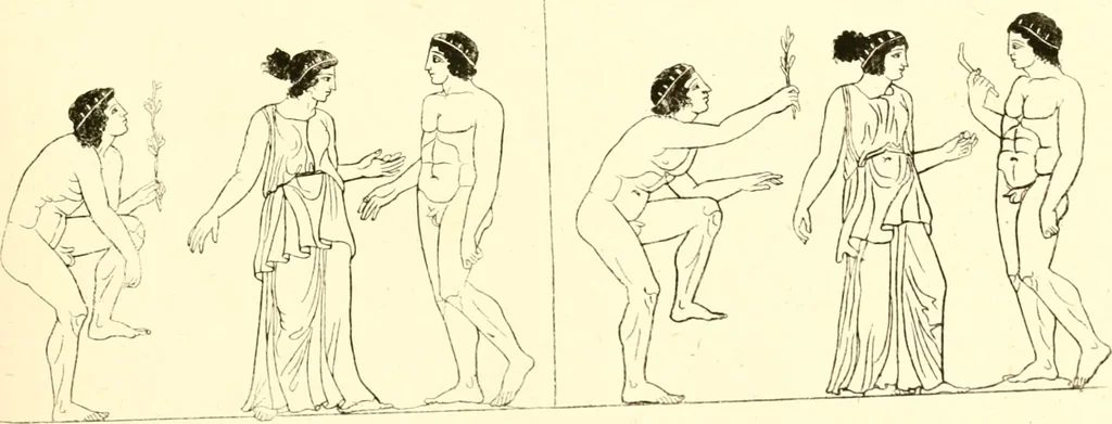 An illustration from Pitture di vasi fittili, esibite dal cav. F. Inghirami per servire di studio alla mitologia ed alla storia degli antichi popoli, 1838, leaf 356